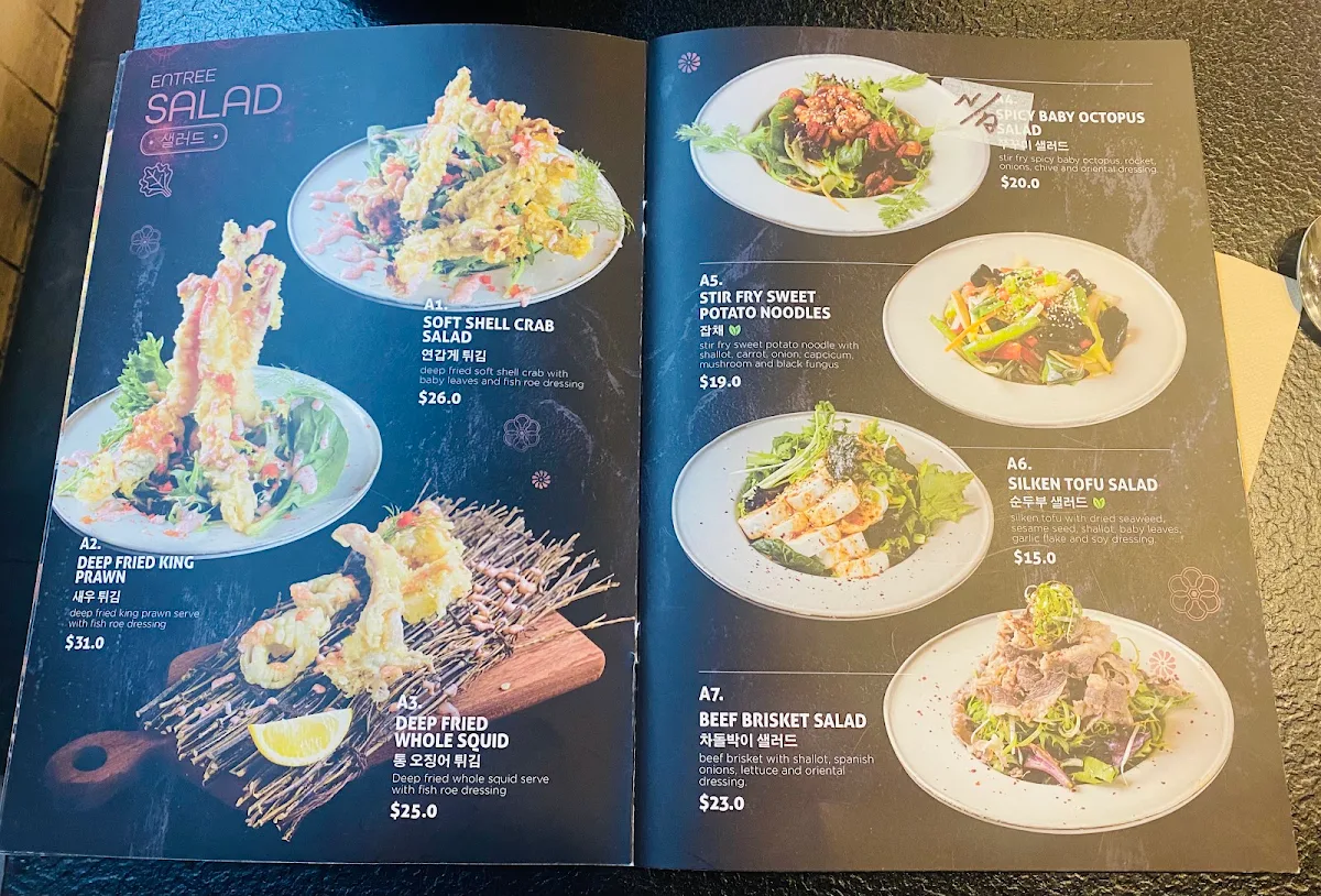 Menu, Hanok Korean Fine BBQ Woden