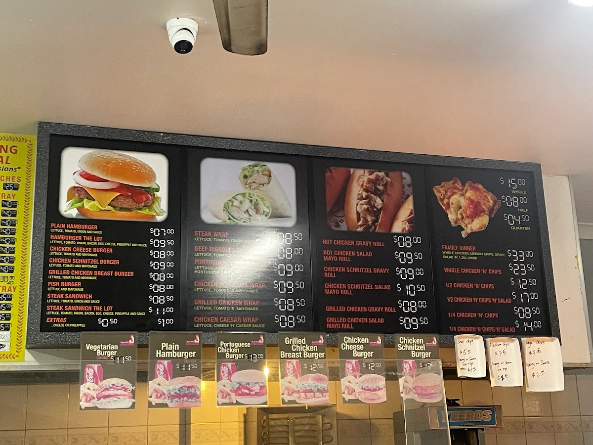 Menu, Rooty Hill Charcoal Chicken