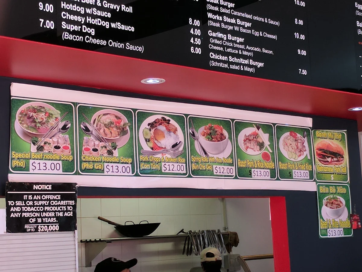 Menu, Garling Cafe & Lunch