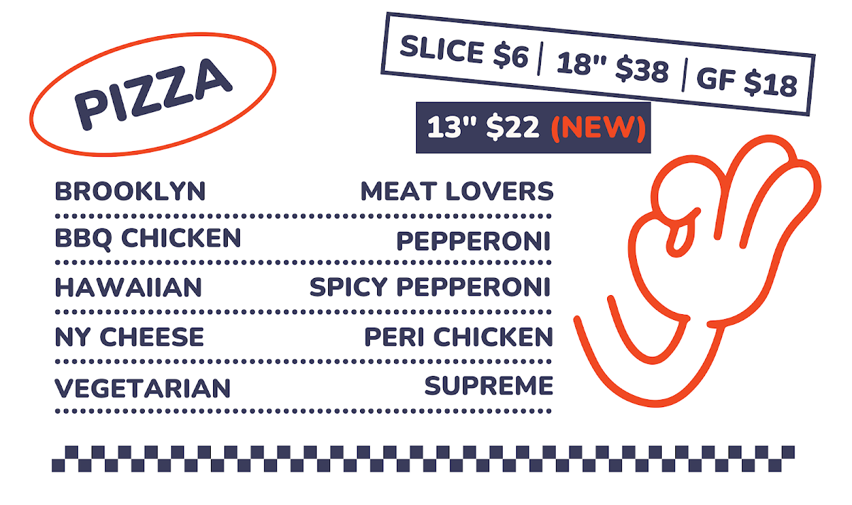 Menu, Brooklyn Slice Slacks Creek