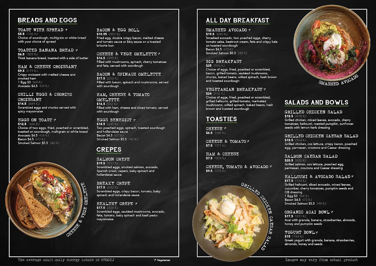 Menu, Oliver Brown
