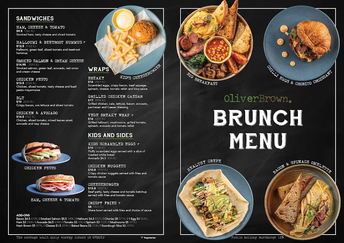 Menu, Oliver Brown