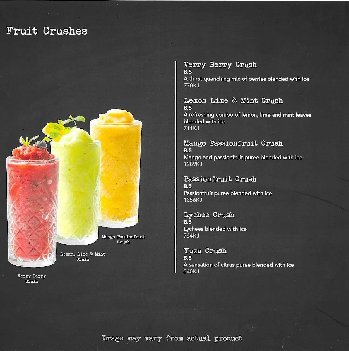 Menu, Oliver Brown