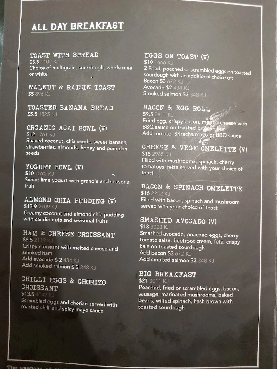Menu, Oliver Brown