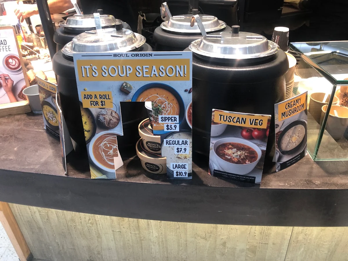 Menu, Soul Origin Blacktown Westpoint