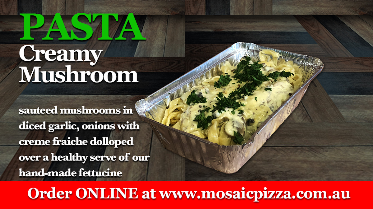 Menu, Mosaic Pizza