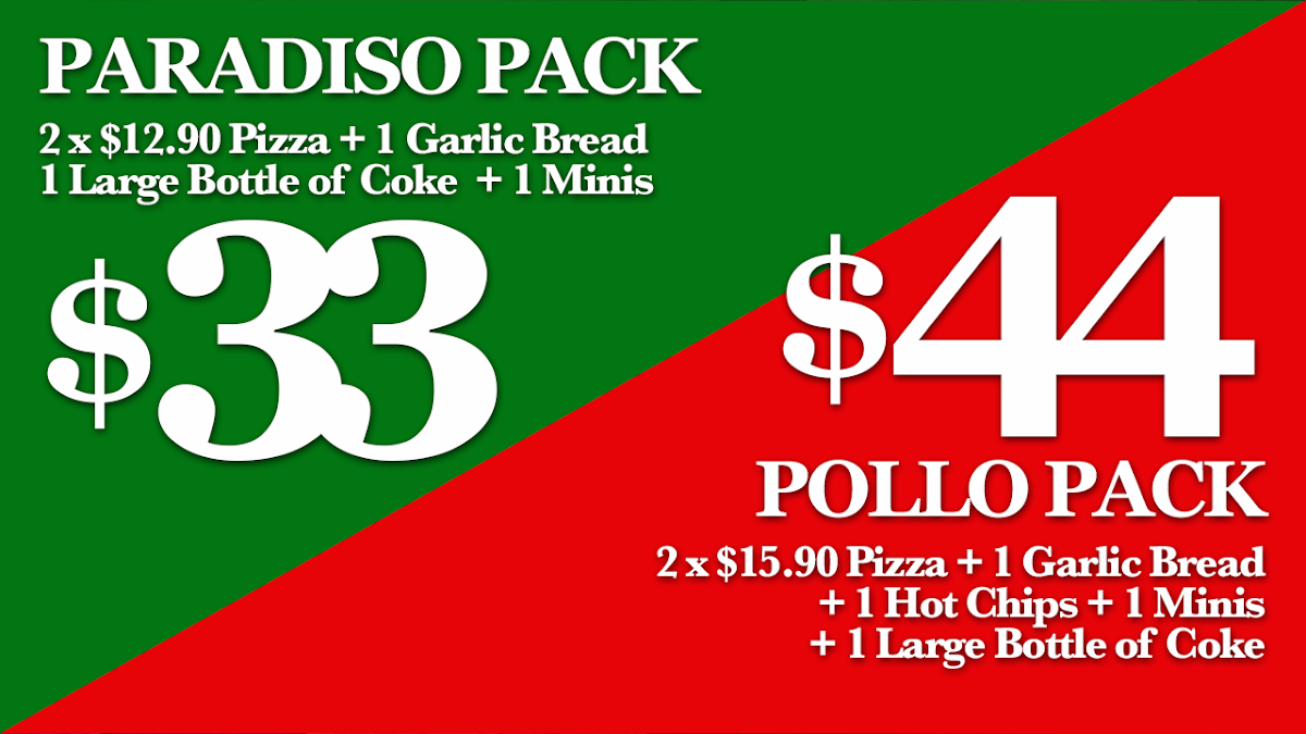Menu, Mosaic Pizza