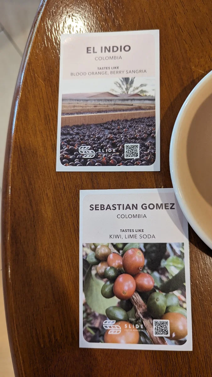 Menu, Slide Coffee House