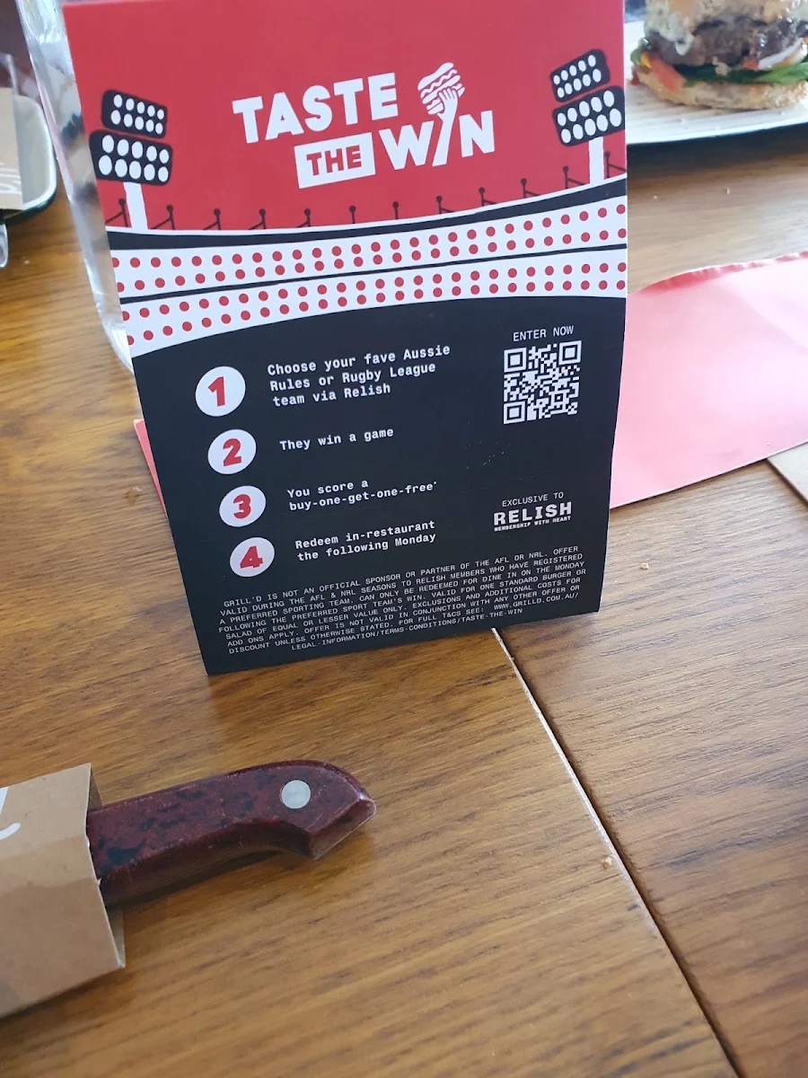 Menu, Grill'd Burgers - North lakes