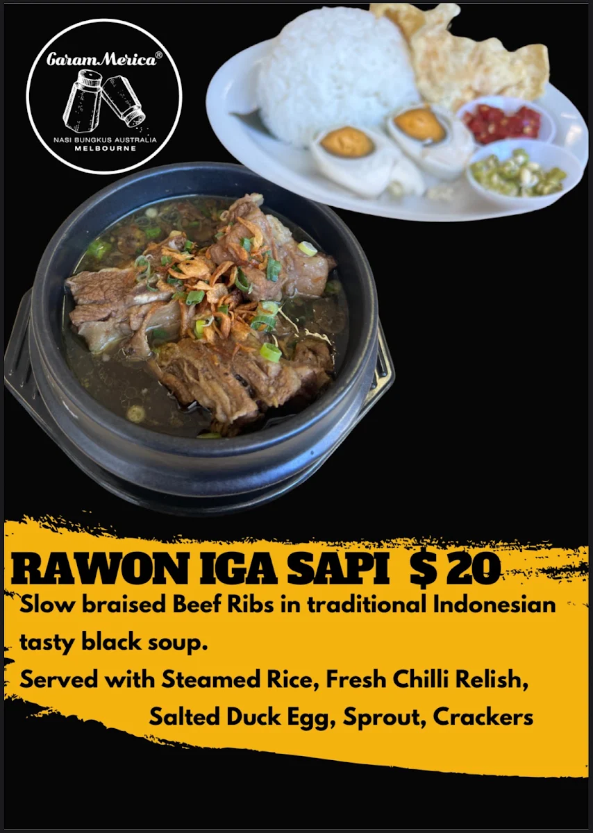 Menu, GaramMerica Original Warteg Nasi Bungkus Australia