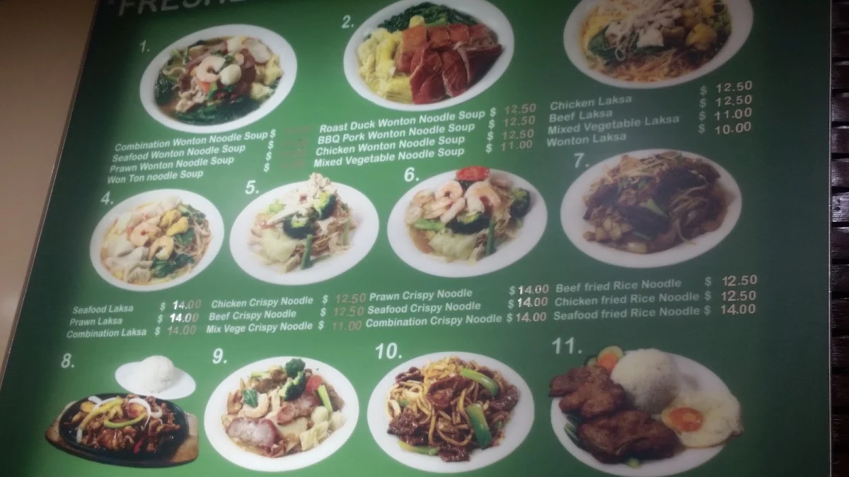 Menu, Tasty Noodle Bar