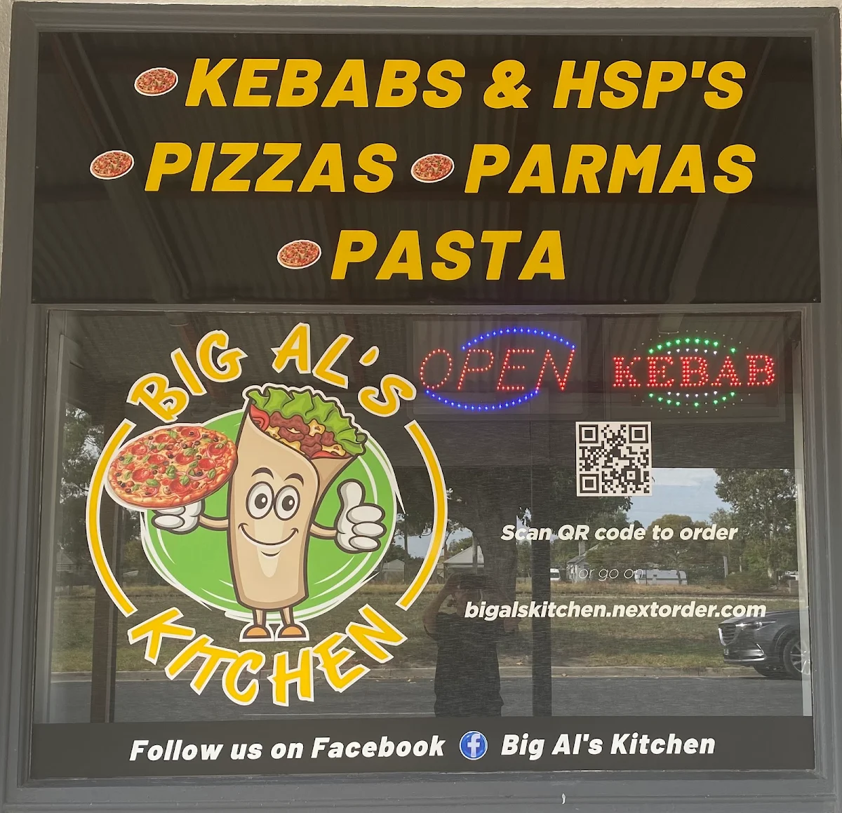 Menu, Big Al's Kitchen