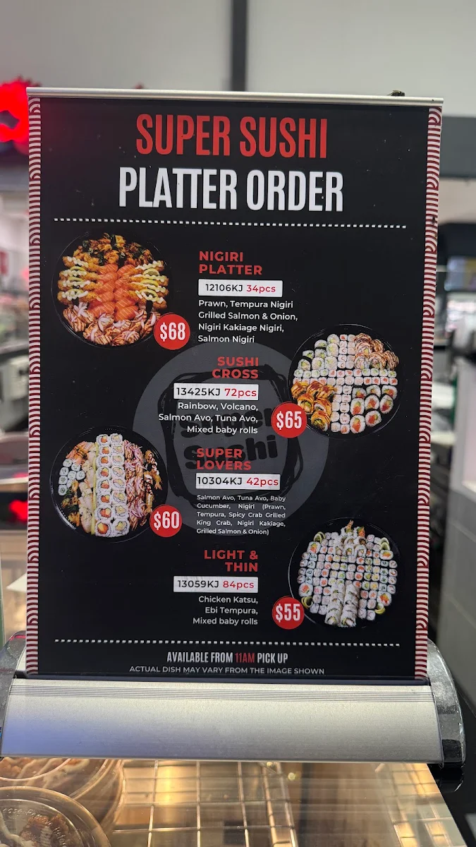 Menu, SUPER SUSHI SMITHFIELD