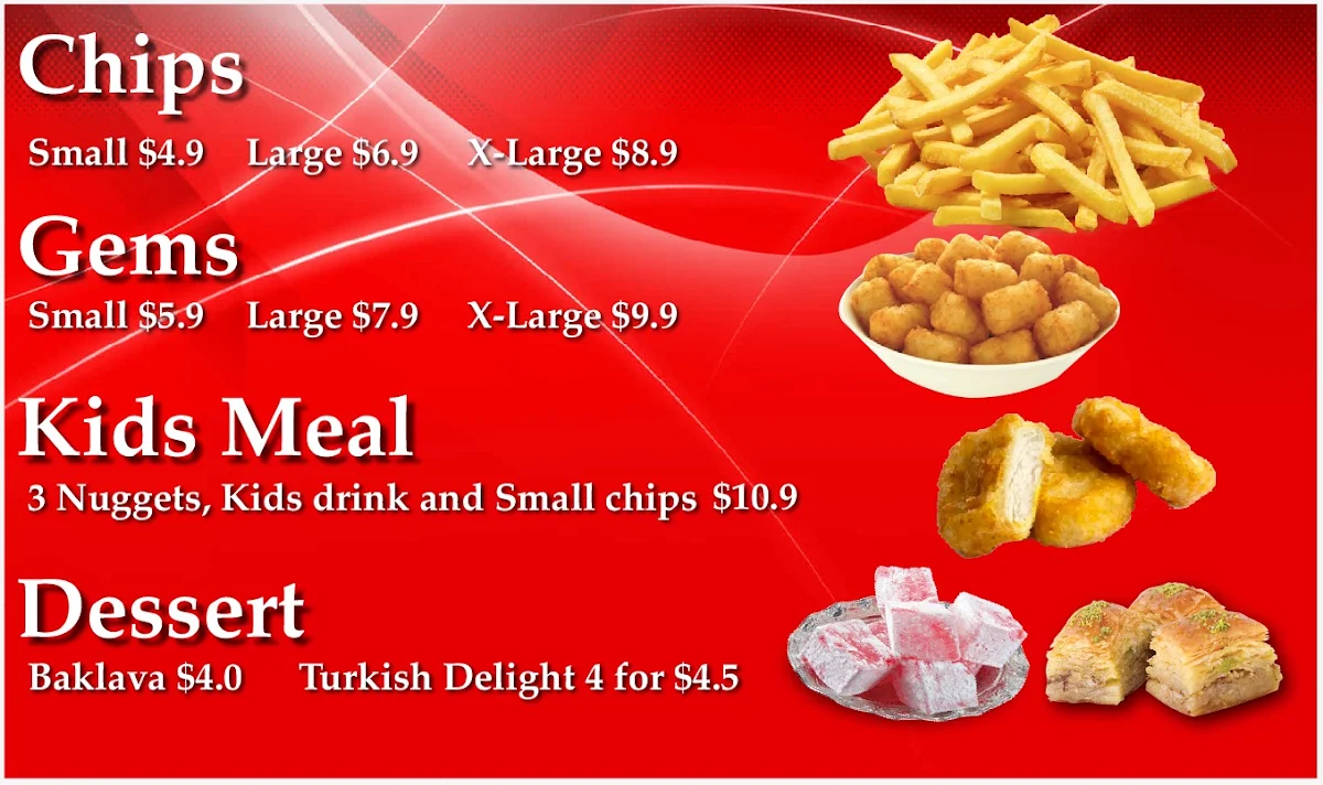 Menu, Kebab Haven Alex Hills