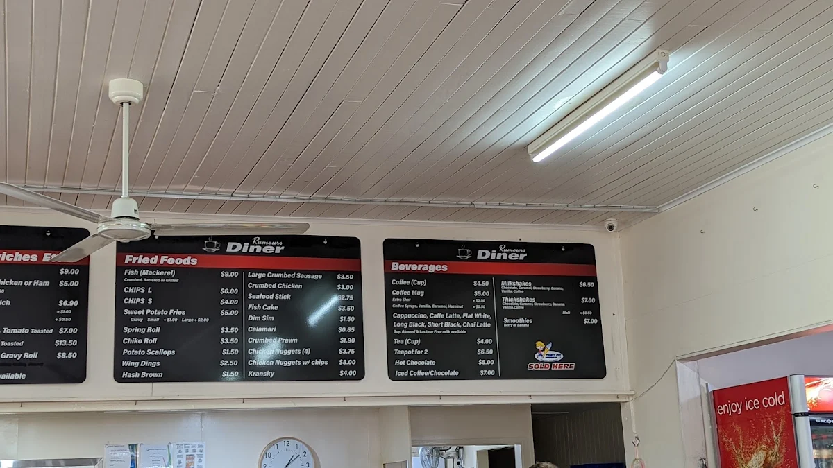 Menu, Rumours Diner