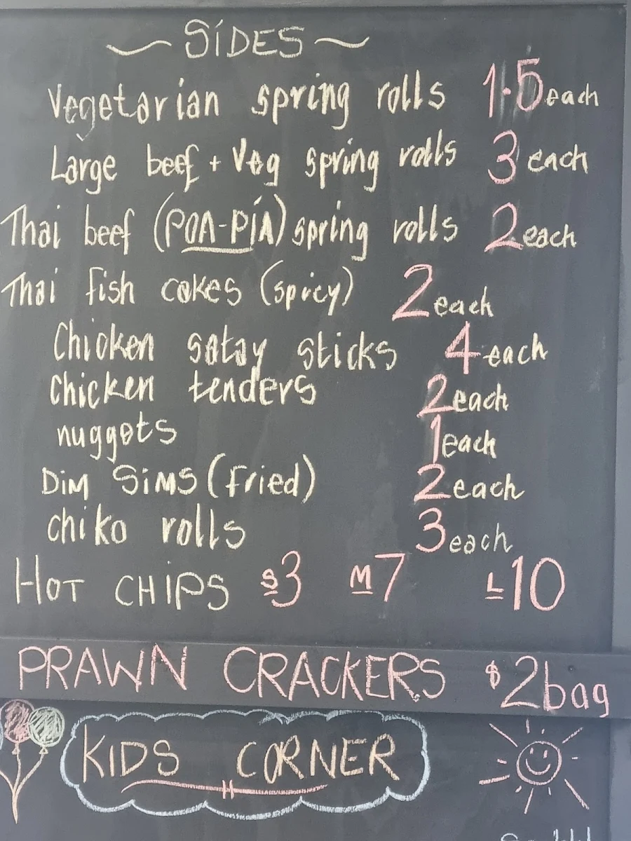 Menu, Se7ven Cafe & Takeaway noodle bar