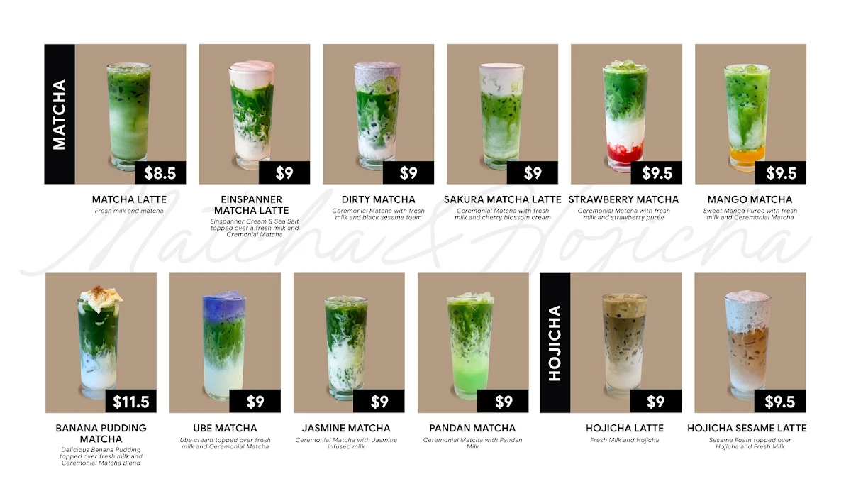 Menu, PHE COFFEE Brisbane