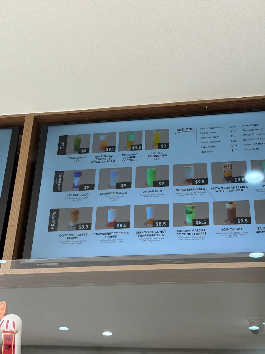 Menu, PHE COFFEE Brisbane