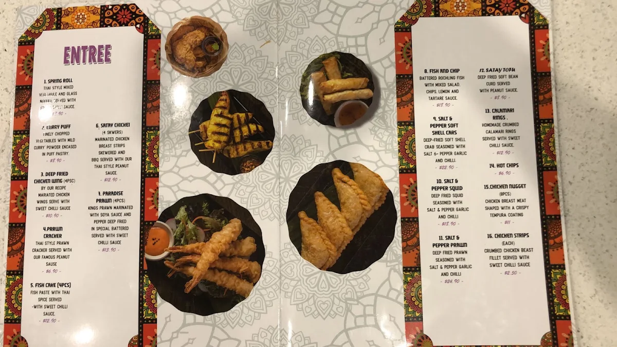 Menu, Ummah Thai Melton