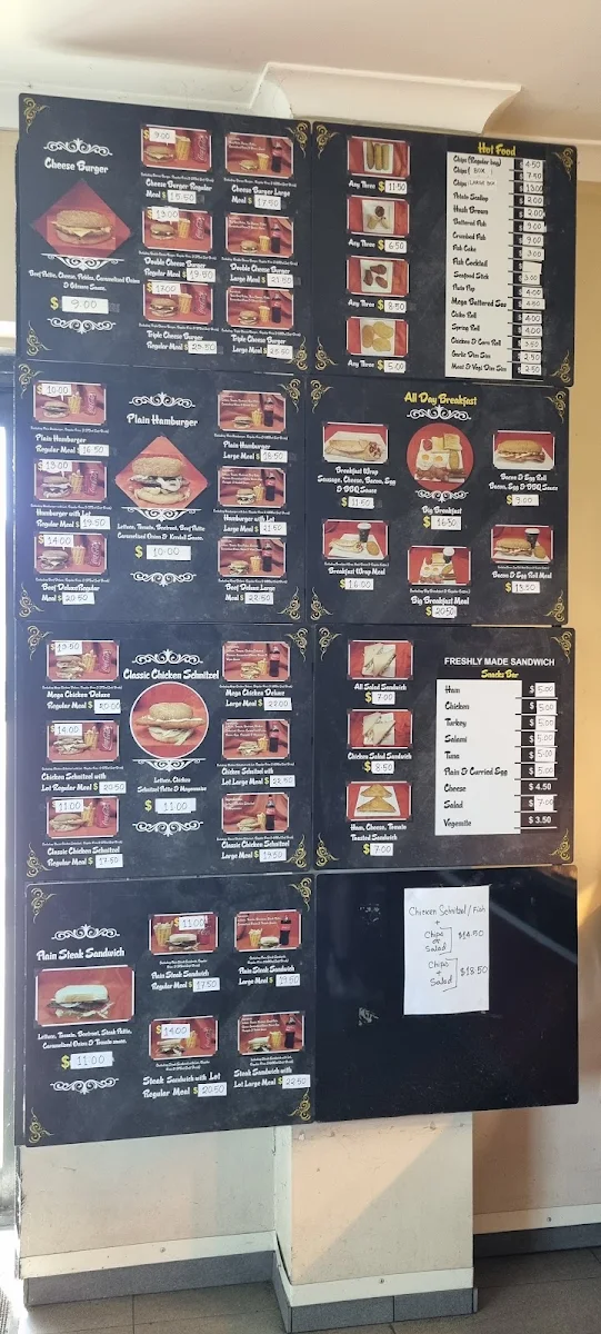 Menu, Gilmore Cafe