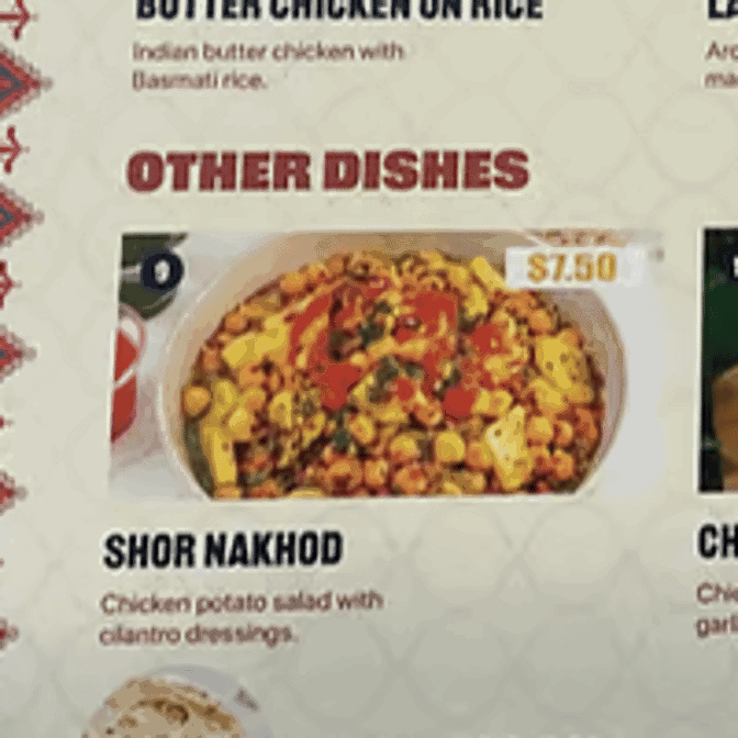 Menu, Zaytun Restaurant