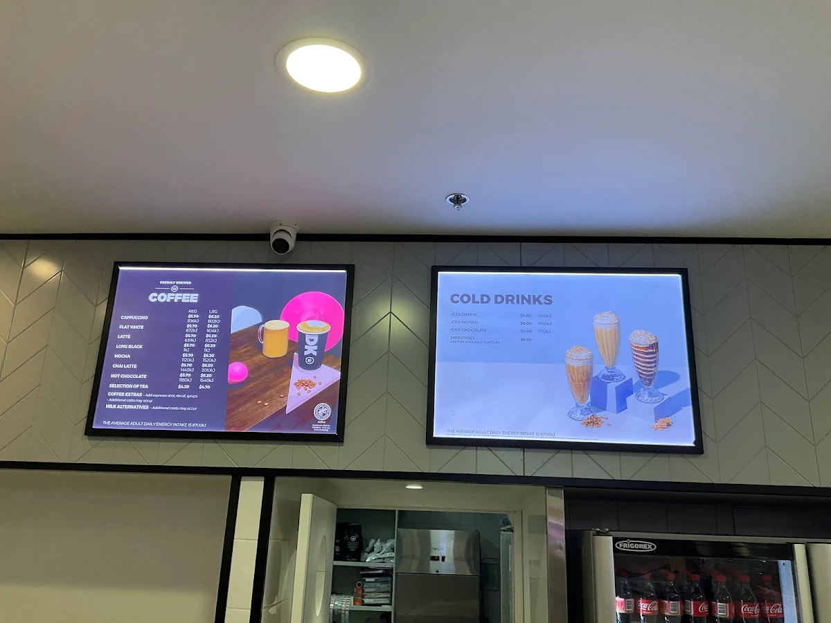 Menu, Donut King Stud Park
