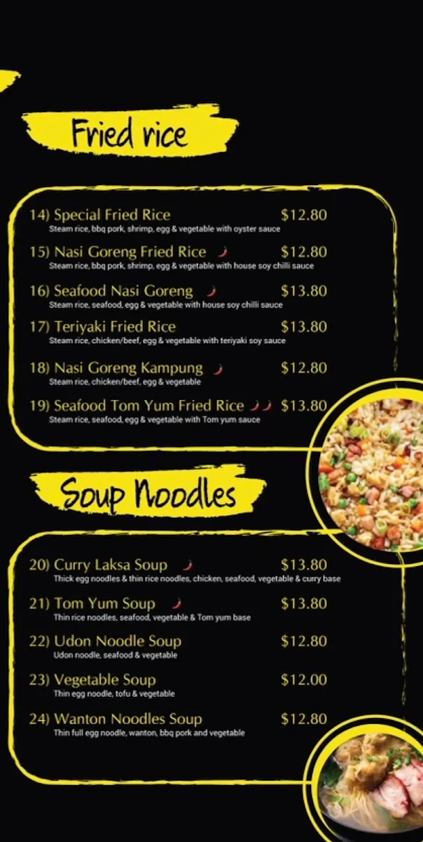 Menu, House Of Wok