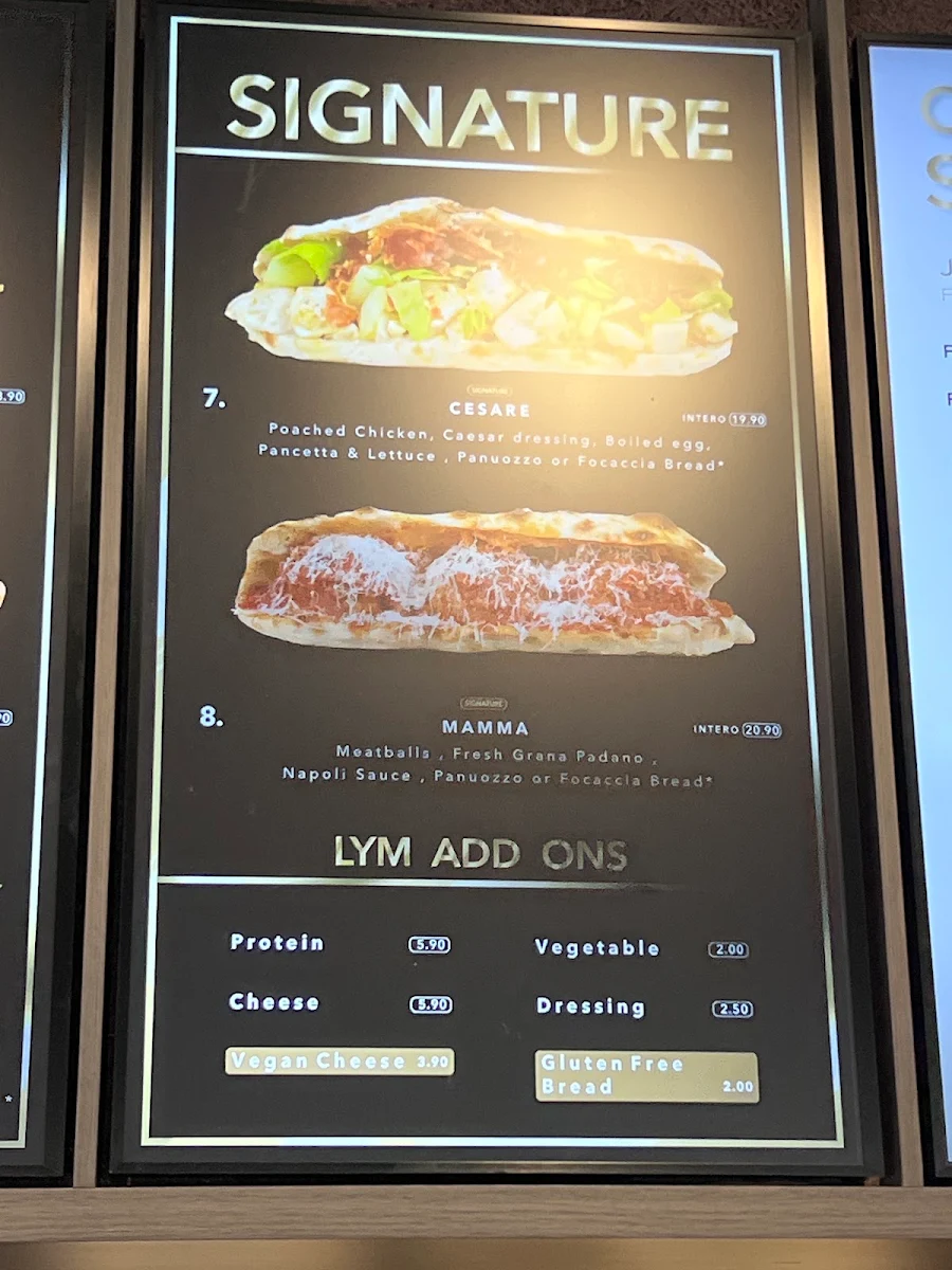 Menu, Love Your Mamma