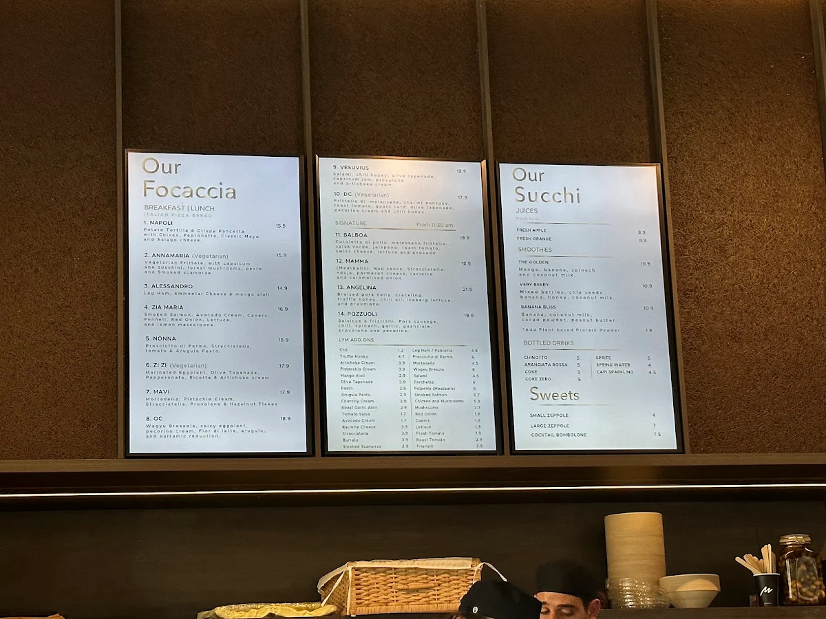Menu, Love Your Mamma