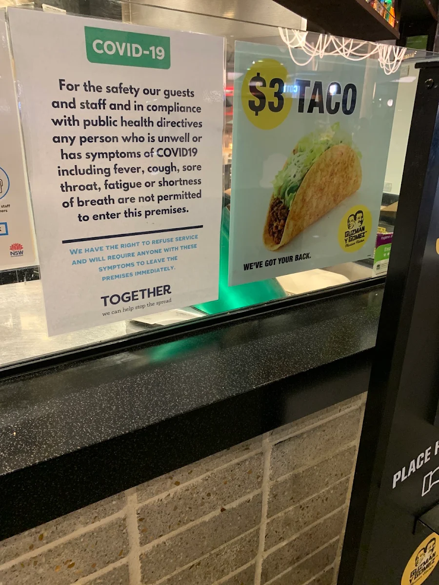 Menu, Guzman y Gomez - Broadway
