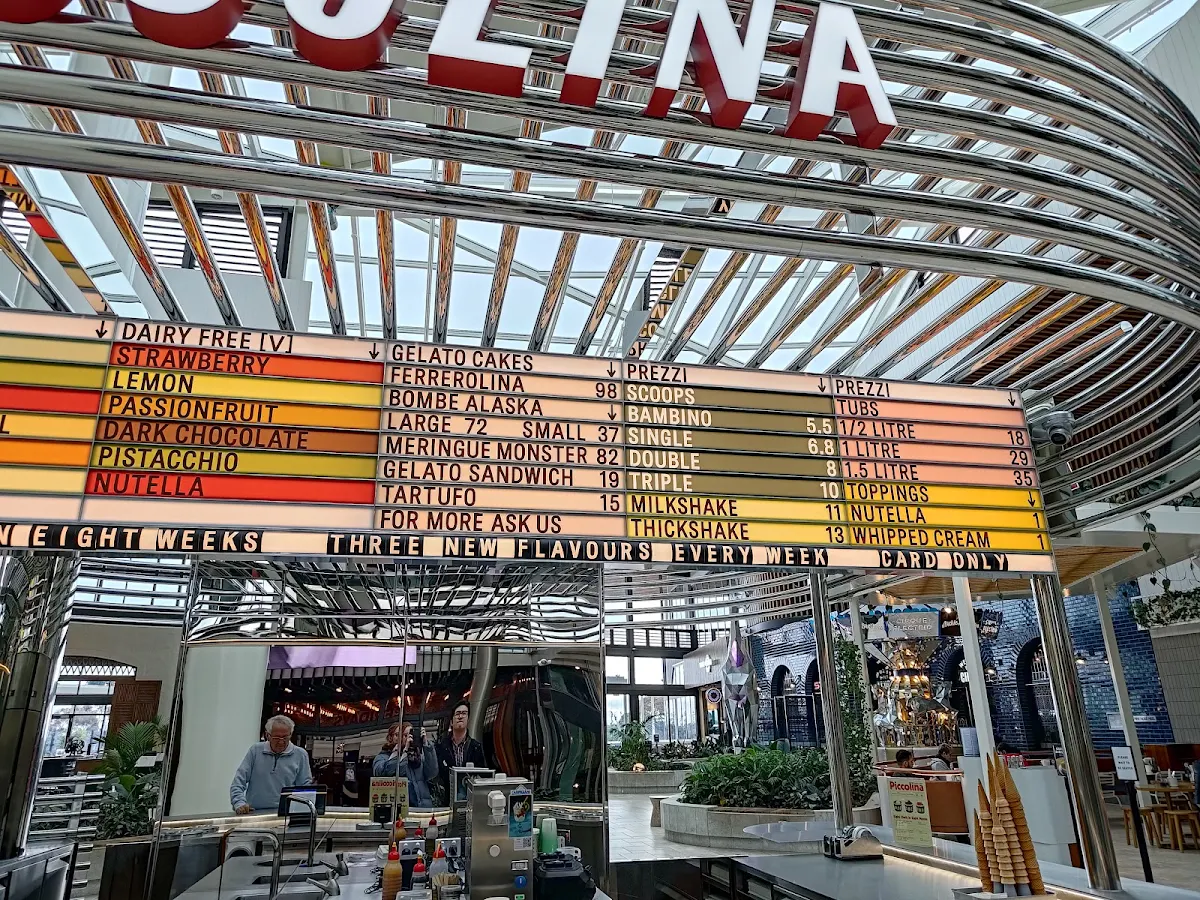 Menu, Piccolina Gelateria