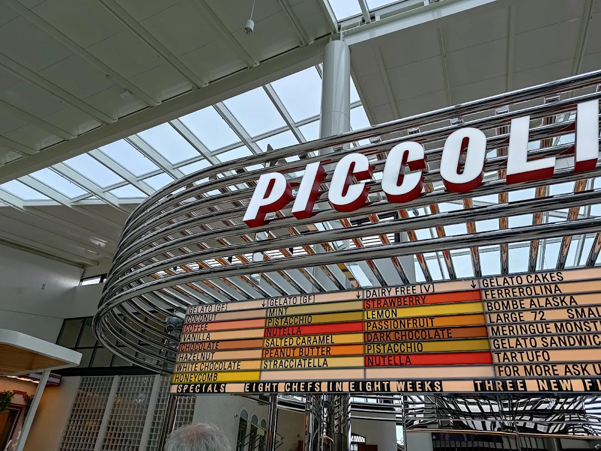 Menu, Piccolina Gelateria
