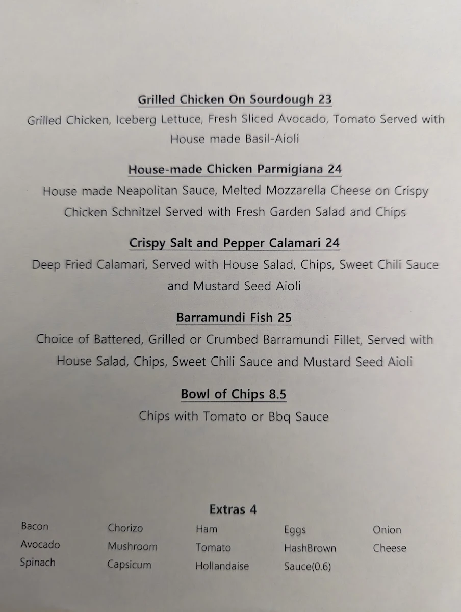Menu, Cafe2617