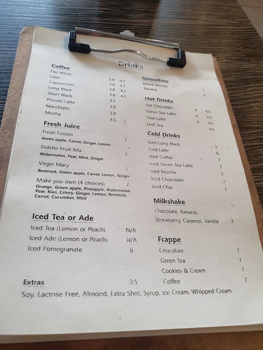 Menu, Cafe2617