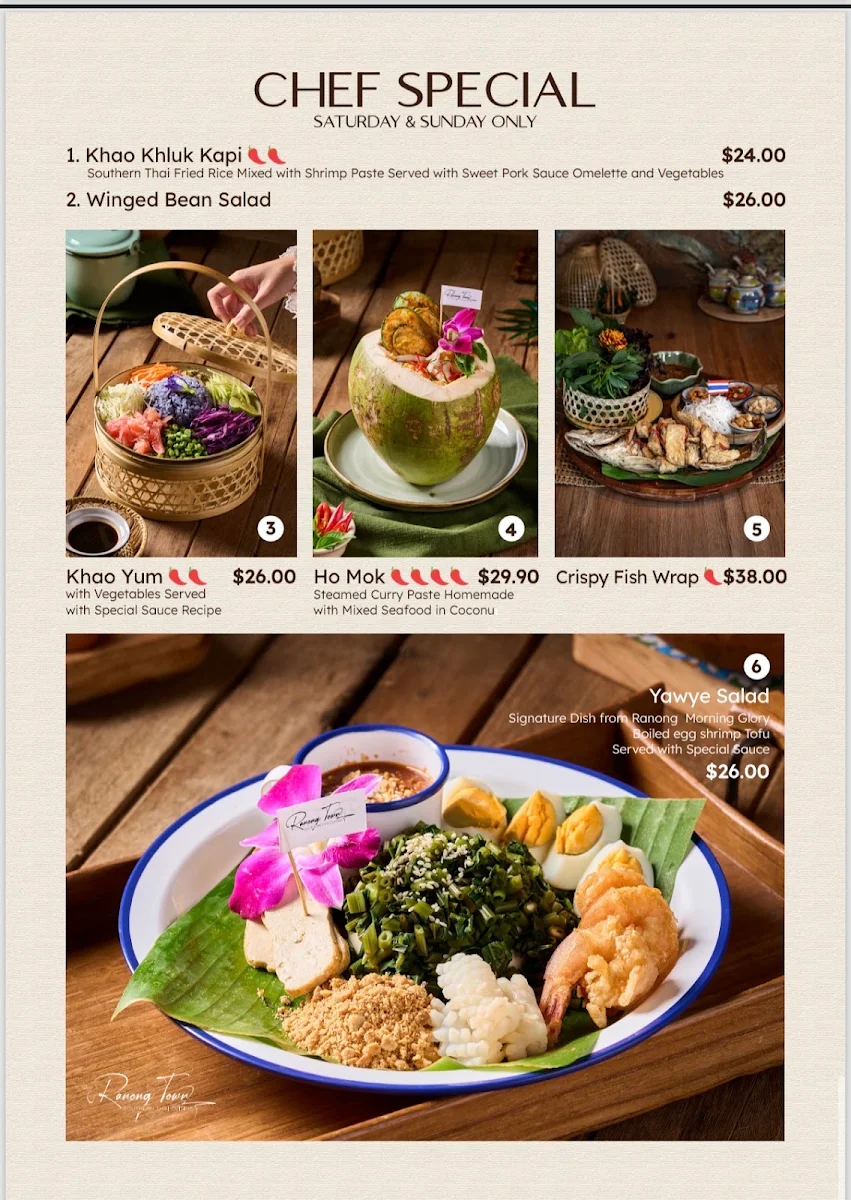 Menu, Ranong Town
