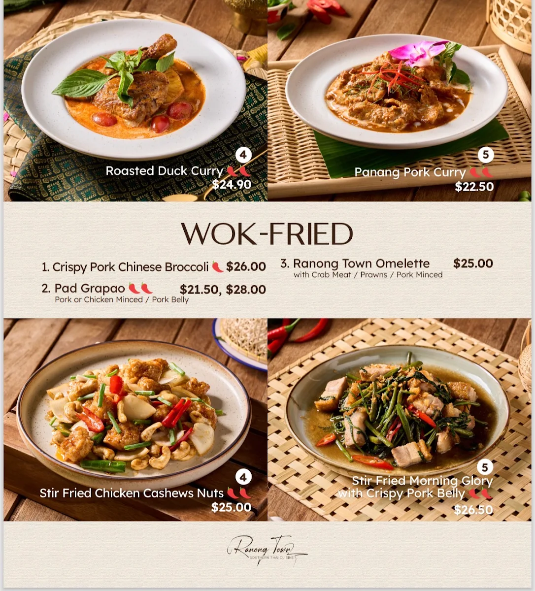 Menu, Ranong Town