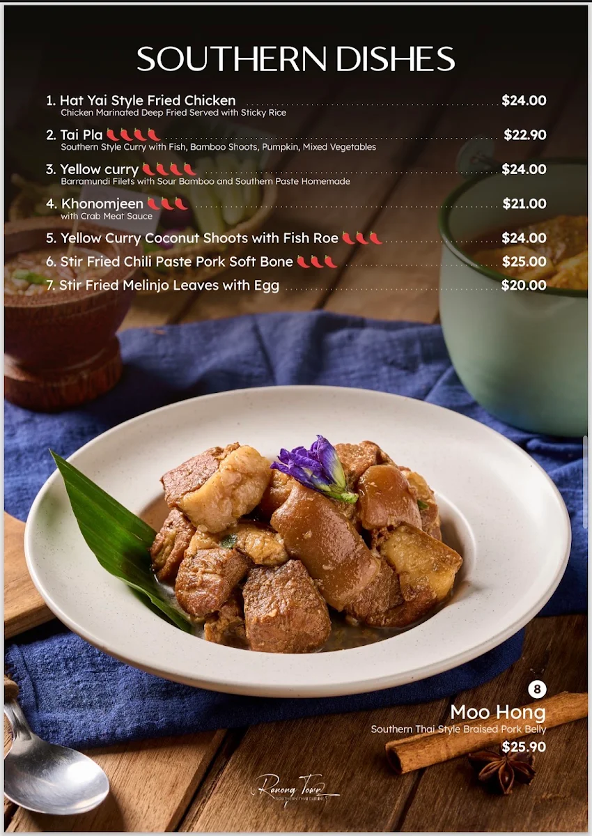 Menu, Ranong Town