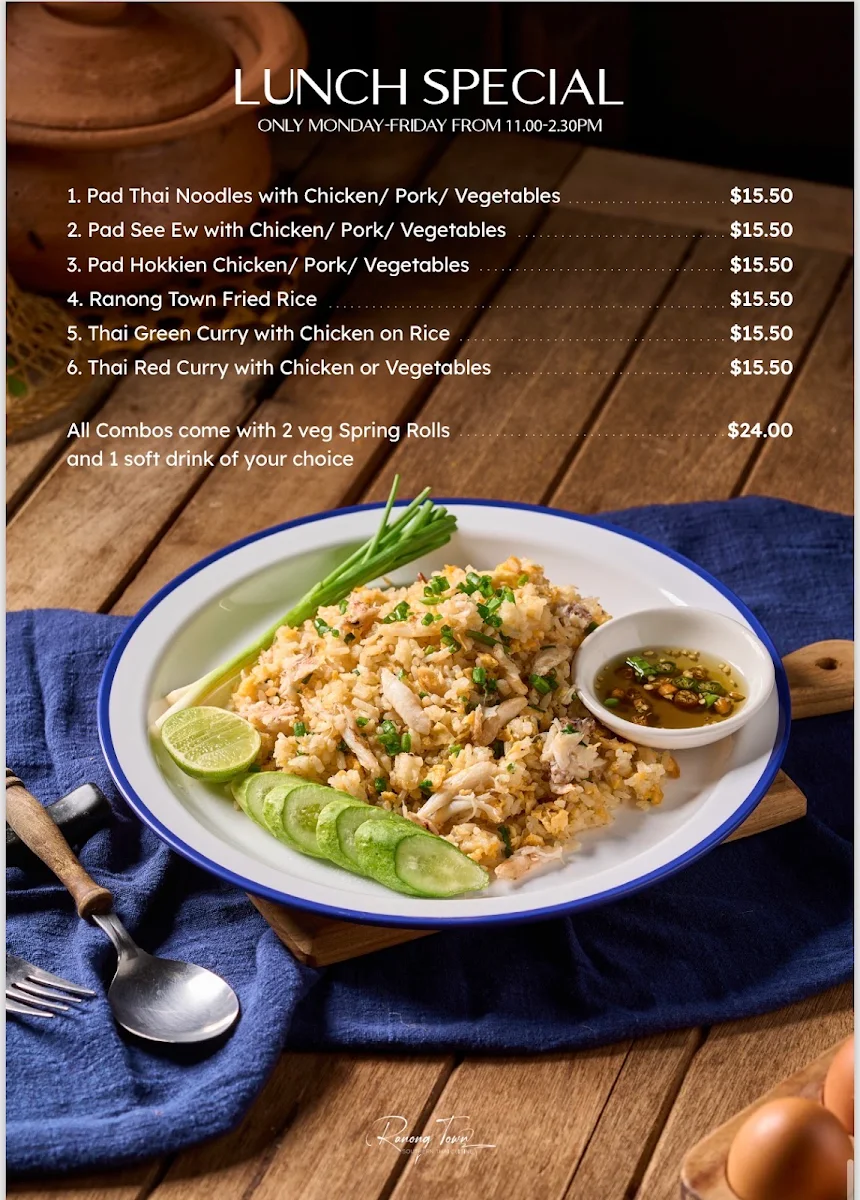 Menu, Ranong Town