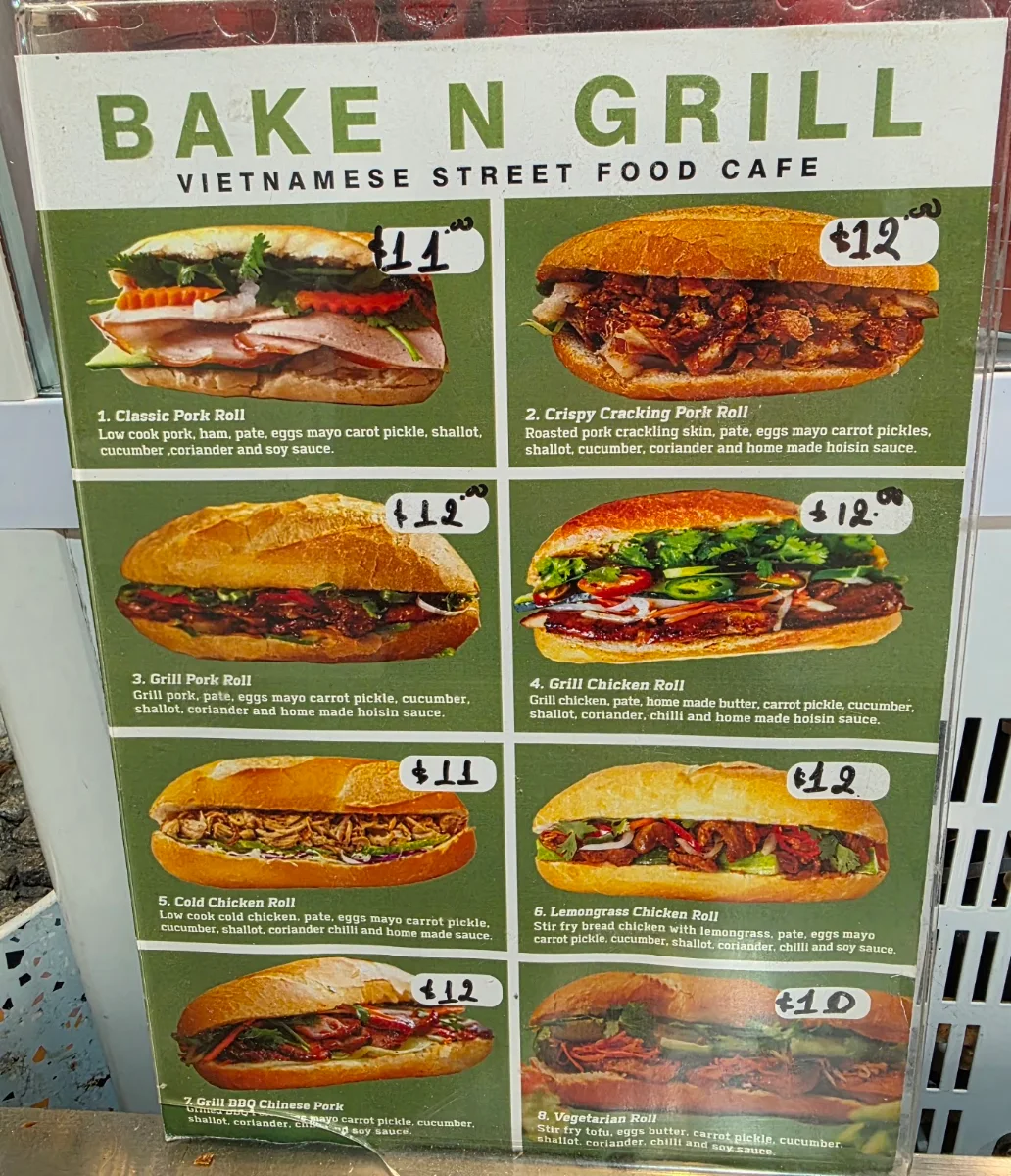 Menu, Bake N Grill Garden city Vietnamese street foods