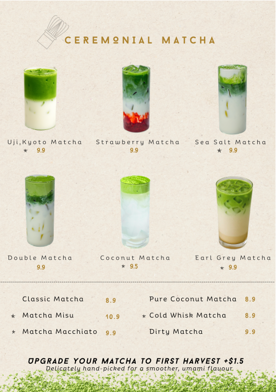 Menu, Cloud Brew Cafe