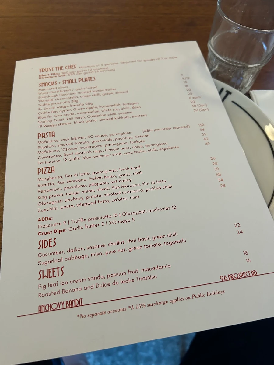 Menu, Anchovy Bandit