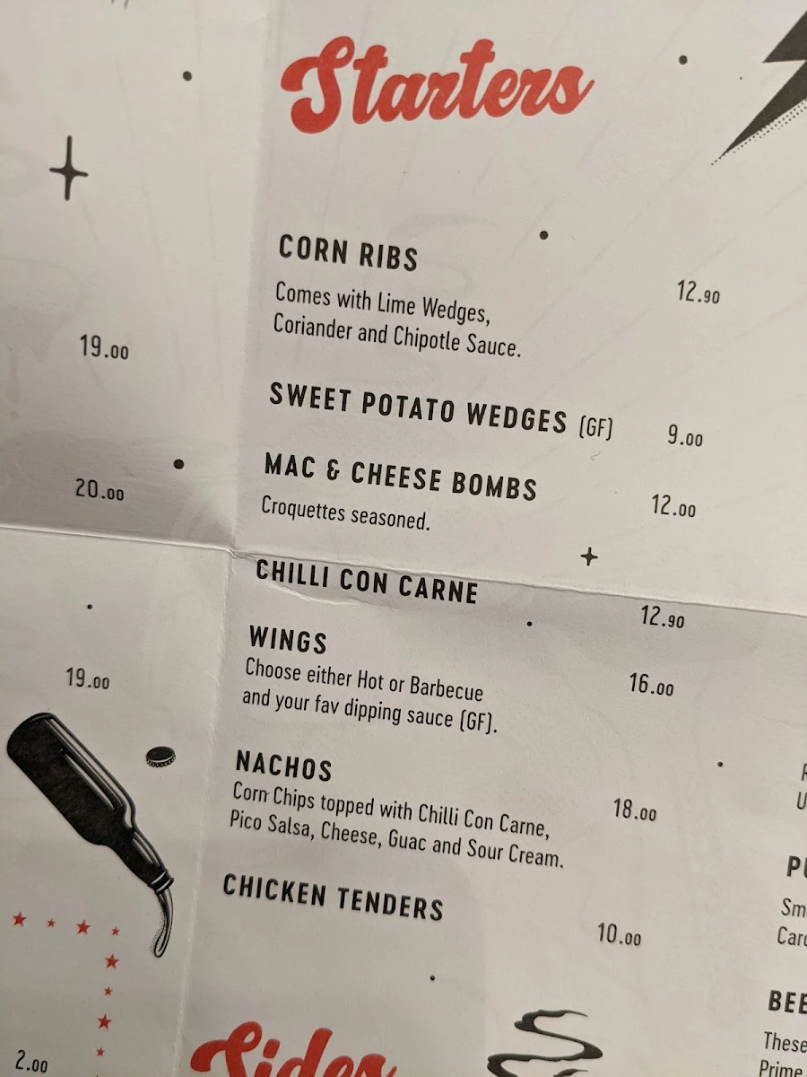 Menu, Smoky Sue's Barbecue Penrith