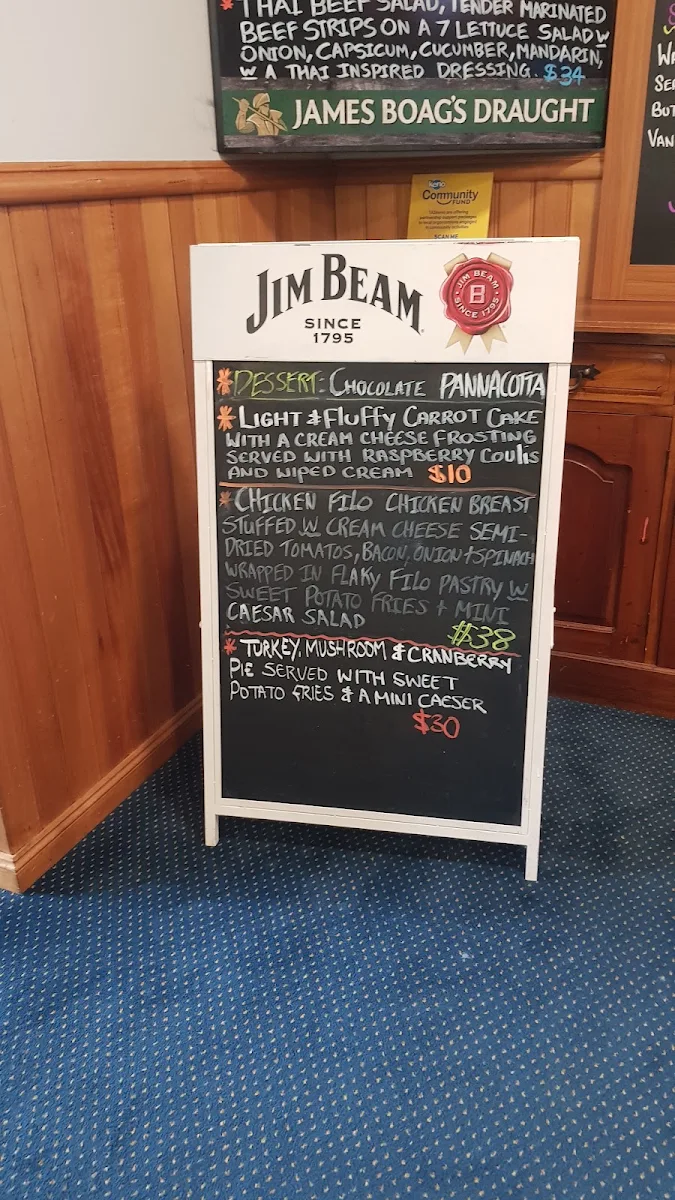 Menu, Legana Tavern Bar & Bistro