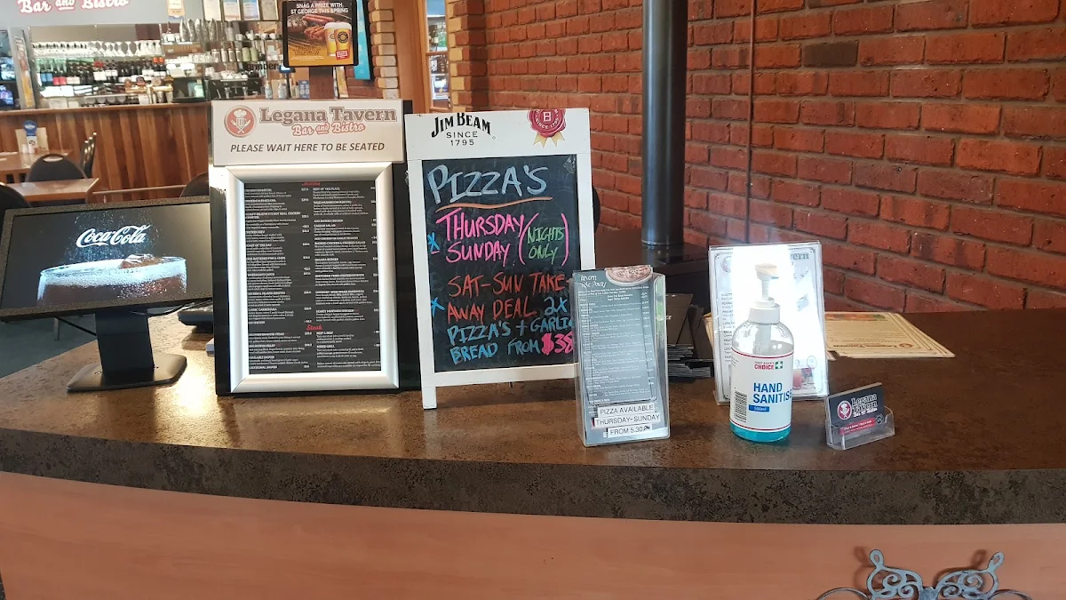 Menu, Legana Tavern Bar & Bistro