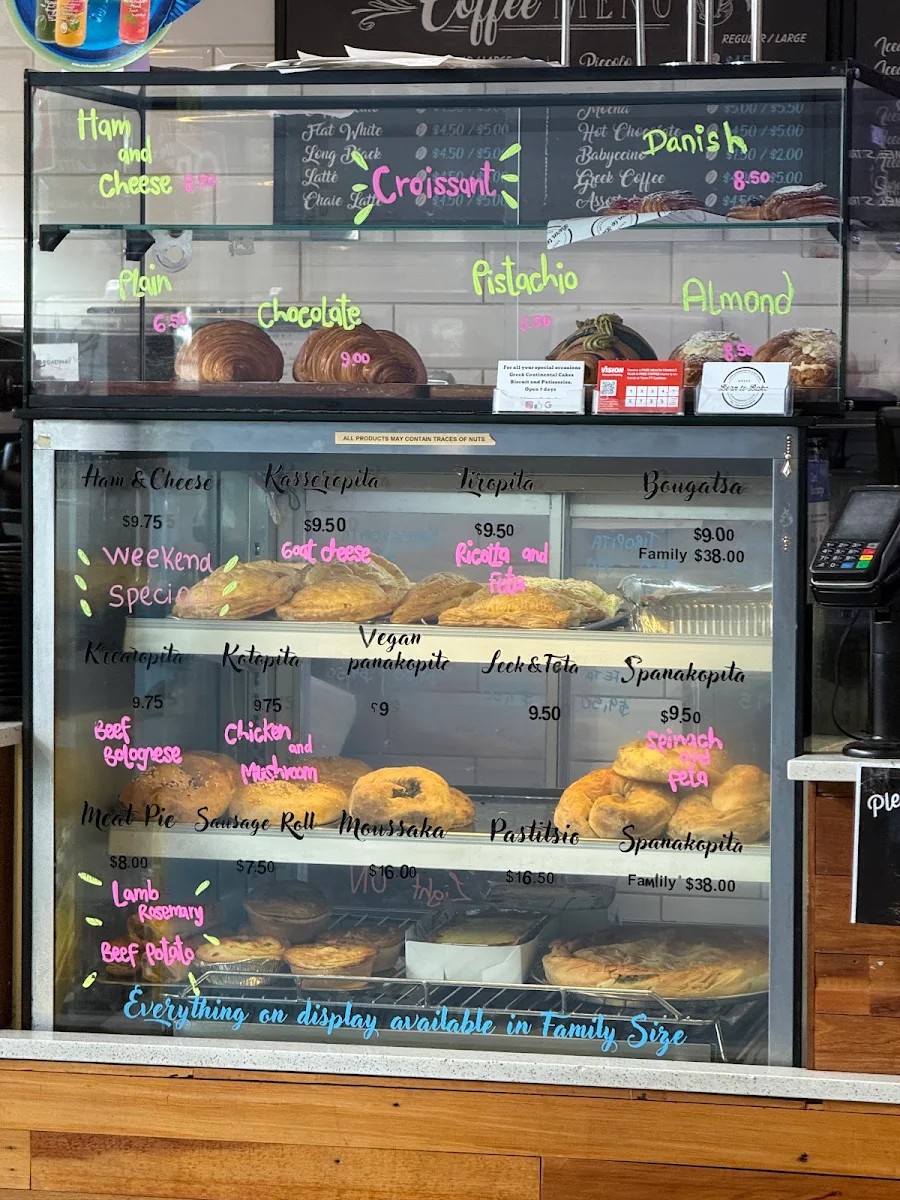 Menu, Born To Bake Greek Patisserie cafe