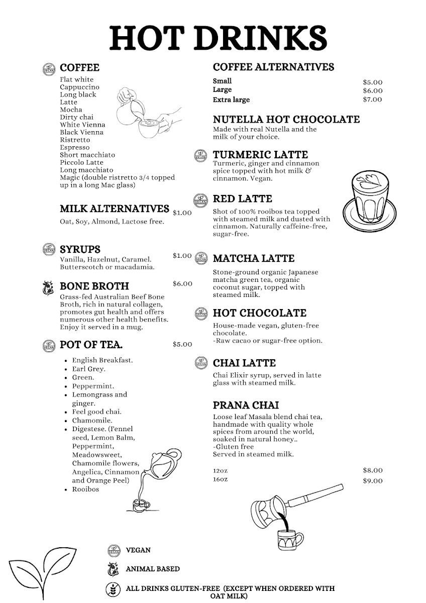 Menu, The Urban Coffee House