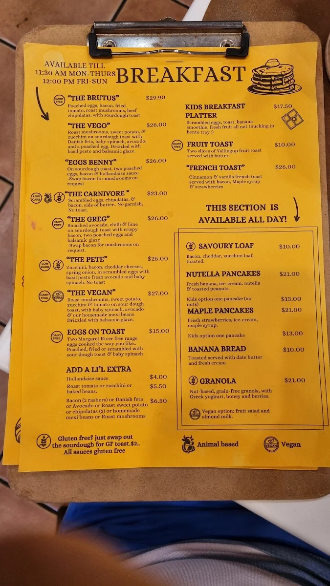 Menu, The Urban Coffee House