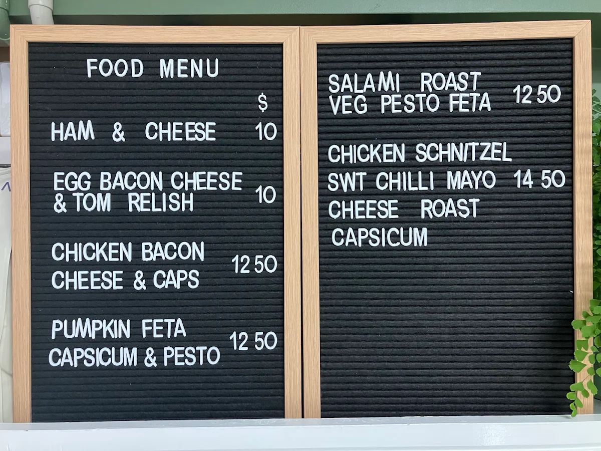 Menu, Molly n Me Coffee co