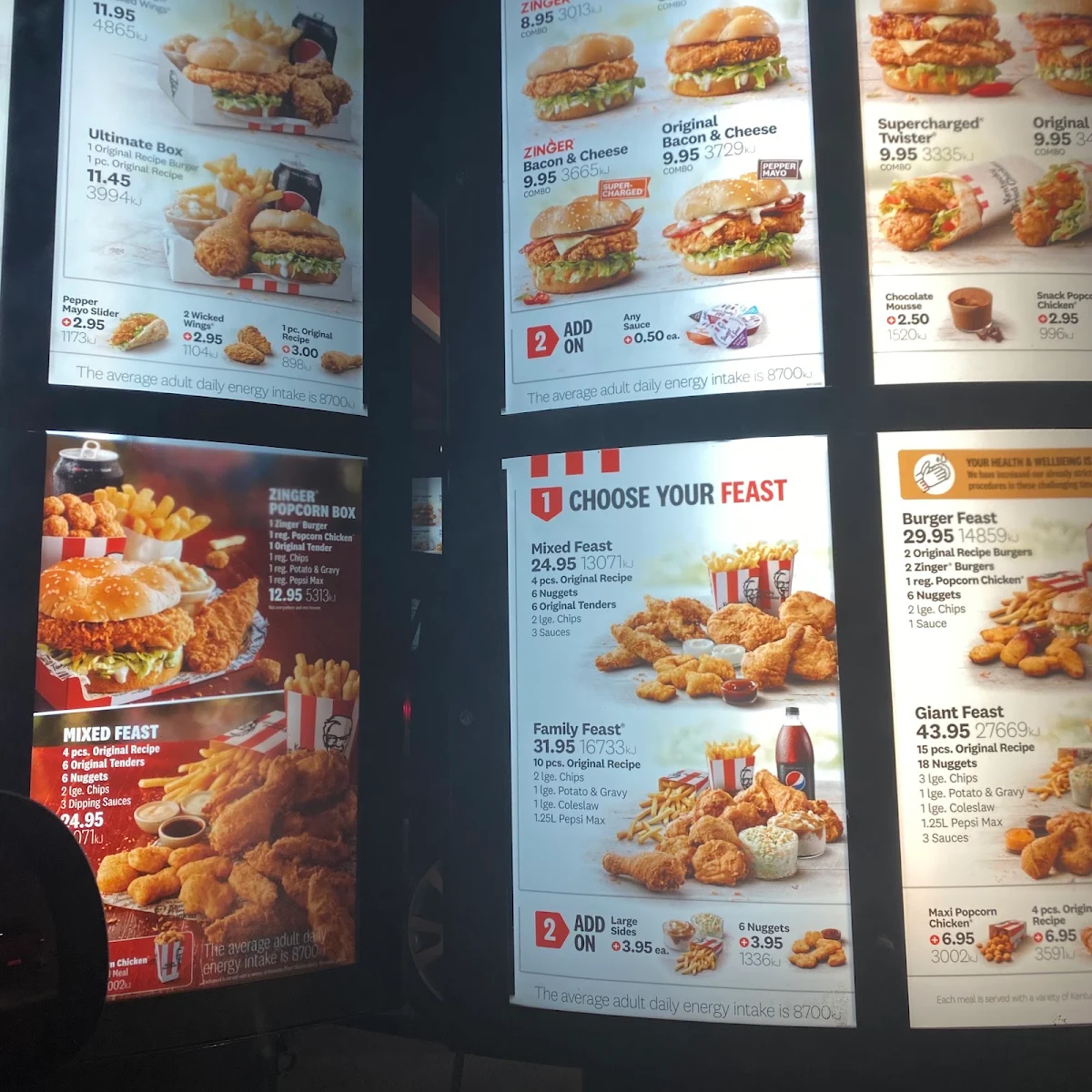 Menu, KFC Atwell