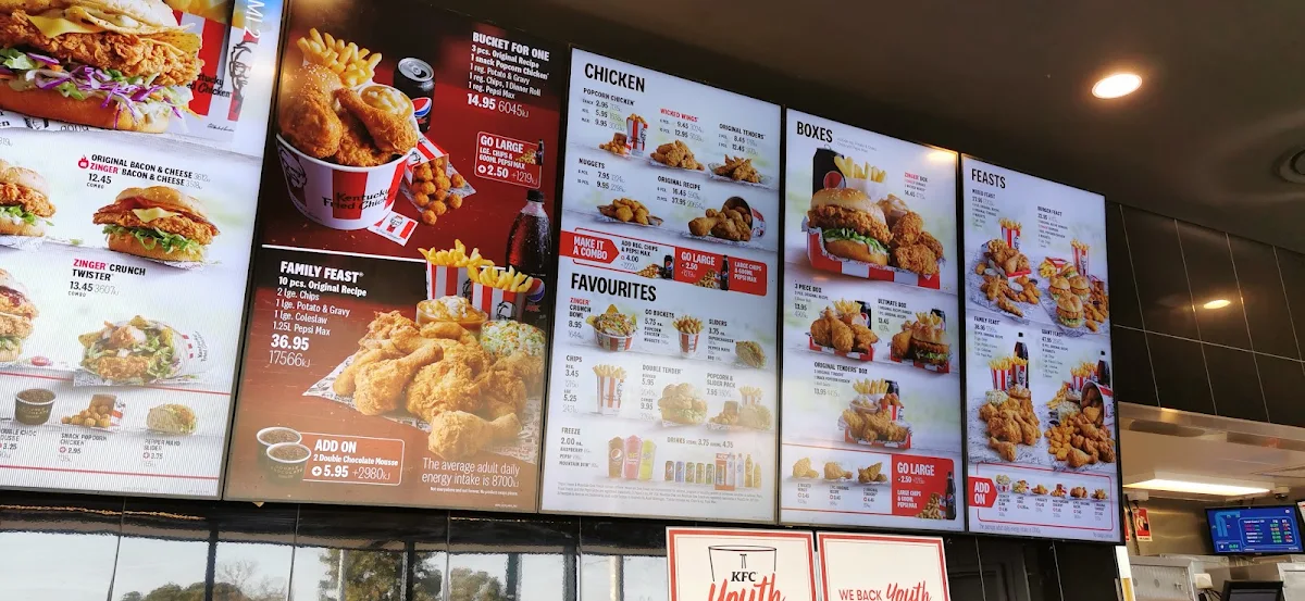 Menu, KFC Atwell